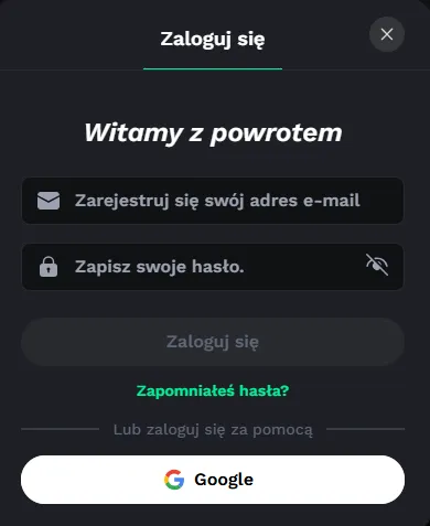 Logowanie w Betonred kasyno